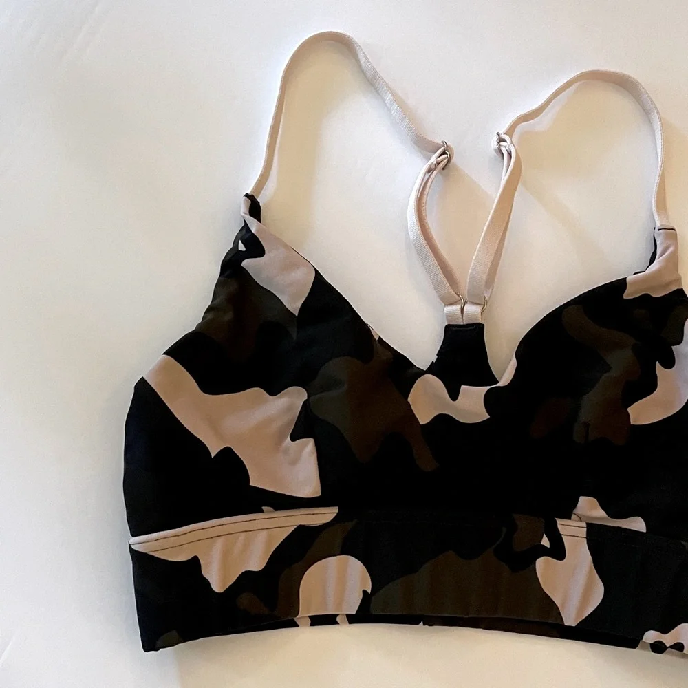 The Upside Sports Bra Camouflage Blush Ballet Bra Athleisure Sport Beach